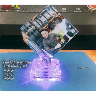 Pha lê lập phương 6 (gửi ảnh cho shop để in ảnh)