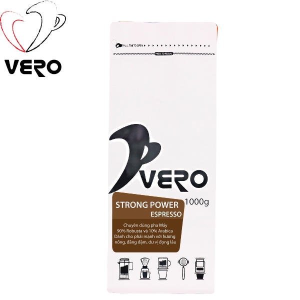 ( Chuyên dùng pha máy) Cà Phê Hạt Vero Strong Power Espresso