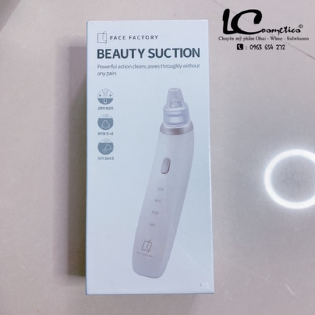 [ HÀNG CHUẨN AUTH 100%] Máy Hút mụn Face Factory Beauty Suction Hàn Quốc siêu sạch mụn đầu đen và bã nhờn