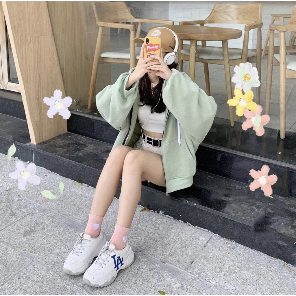 Áo KHOÁC Hoodie LỬNG CUTE Nữ Ulzzang Unisex 1hitshop | BigBuy360 - bigbuy360.vn