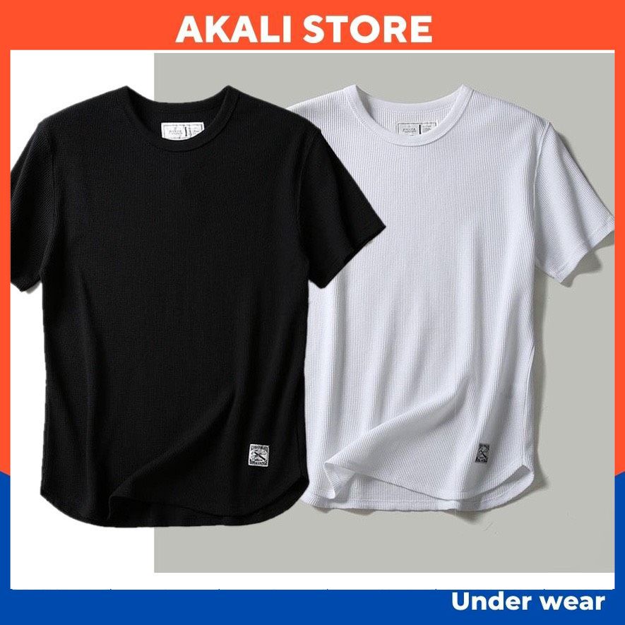 Áo thun nam cổ tròn, áo phông nam ngắn tay chất vải xốp hàn co dãn 4 chiều thoáng mát | AKALI