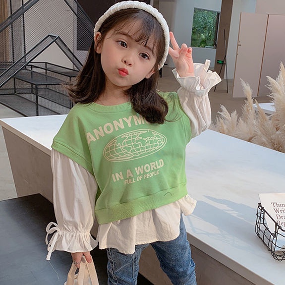 Áo Hoodie Giả Hai Lớp Thiết Kế Mới Thời Trang Theo Phong Cách Hàn Quốc