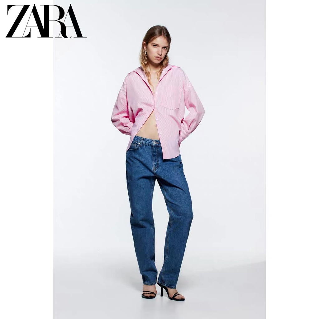 Áo Sơ Mi Tay Dài Hiệu zara Thời Trang Mùa Xuân Xinh Xắn Cho Nữ