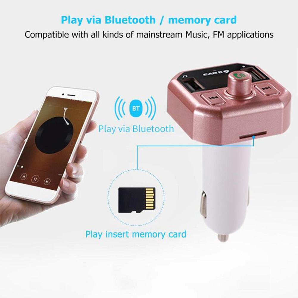 Bộ kết nối không dây USB Bluetooth trên ô tô Bộ phát sóng Bluetooth FM trên ô tô Bộ sạc với máy nghe nhạc MP3