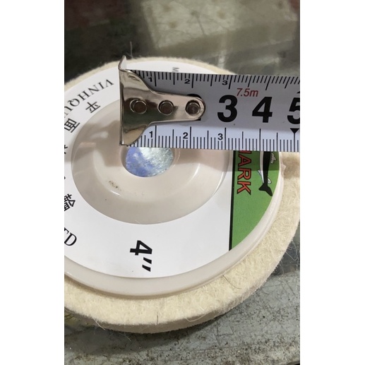 Bánh Nỉ Đánh Bóng 100mm / 10cm Xám Trắng Dùng cho máy mài cầm tay