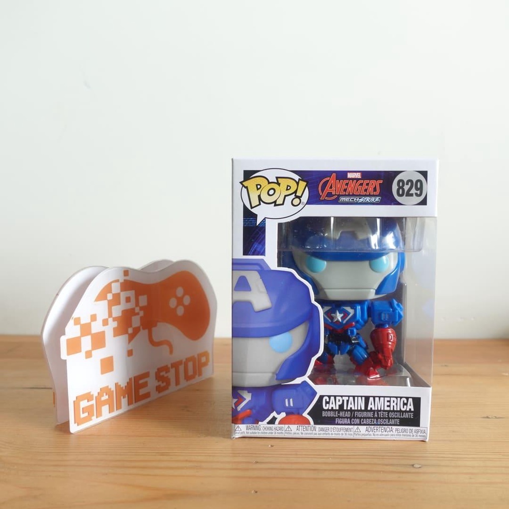 Mô hình Marvel Captain America 10cm 829 Mech Strike Funko Pop Mô hình tĩnh Nhựa PVC CHÍNH HÃNG MỸ MVFKP09