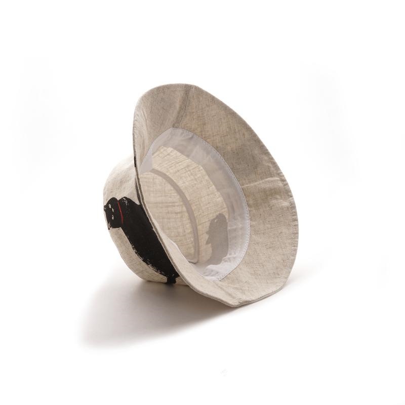 Mũ Tai Bèo Vải Lanh Cotton In Hình Mèo Kitty Dễ Thương Dễ Phối Đồ Cho Nam Và Nữ