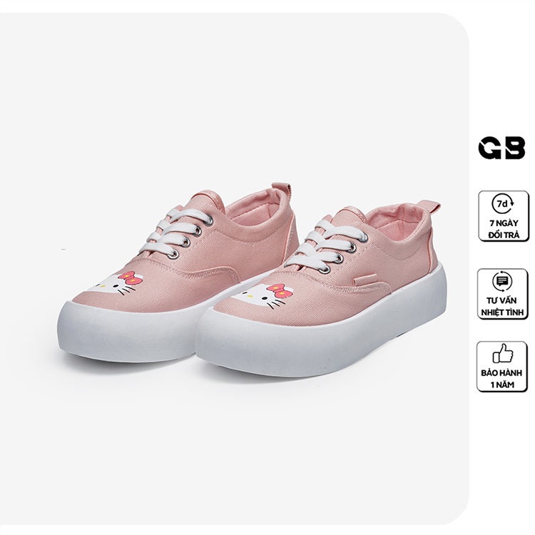 Giày bata nữ giayBOM họa tiết họa hình đế cao 3 cm B1197