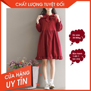 Váy babydoll, đầm babydoll đỏ đô vinatge nhật bản cao cấp HOMIAMALL đủ size 35-90kg bảo hành 1 đổi 1 tận nhà