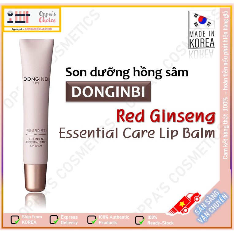 Son dưỡng hồng sâm DONGINBI Red Ginseng Essential Care Lip Balm