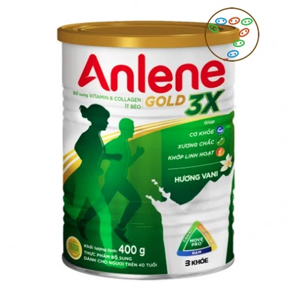 [Date 08/2023] Sữa Bột Anlene Gold Hương Vani Hộp Thiếc 400g