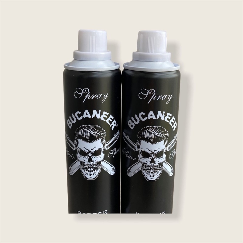 keo xịt tóc , gôm BUCANEER barber hình đài lâu  chai màu đen 320ml  xịt cứng tóc vừa dễ tạo nếp giữ nếu lâu