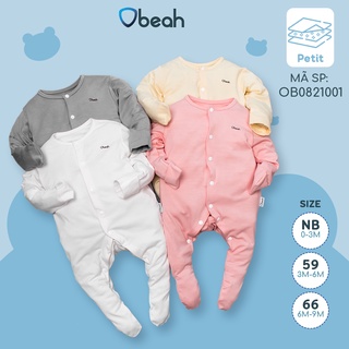 Bộ Body Newborn Obeah tất liền thân, chất liệu petit mềm mịn