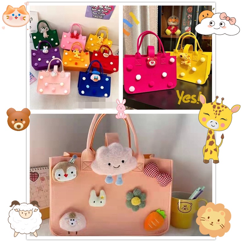 Trâm Cài Áo Hình Gấu Trúc Đám Mây Bằng Lông Nhung Dễ Thương Xinh Xắn