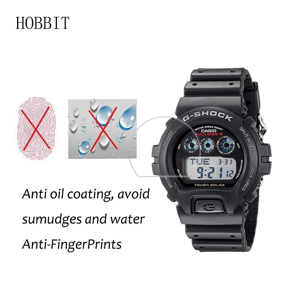 YIFILM 3PCS miếng dán bảo vệ màn hình đồng hồ LCD chống trầy trong suốt cho Casio G-Shock Dw6900 Gw6900 Gw7900 Gr8900