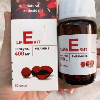 VIÊN UỐNG BỔ SUNG VITAMIN E ĐỎ 400UI CỦA NGA - Lọ 30 viên
