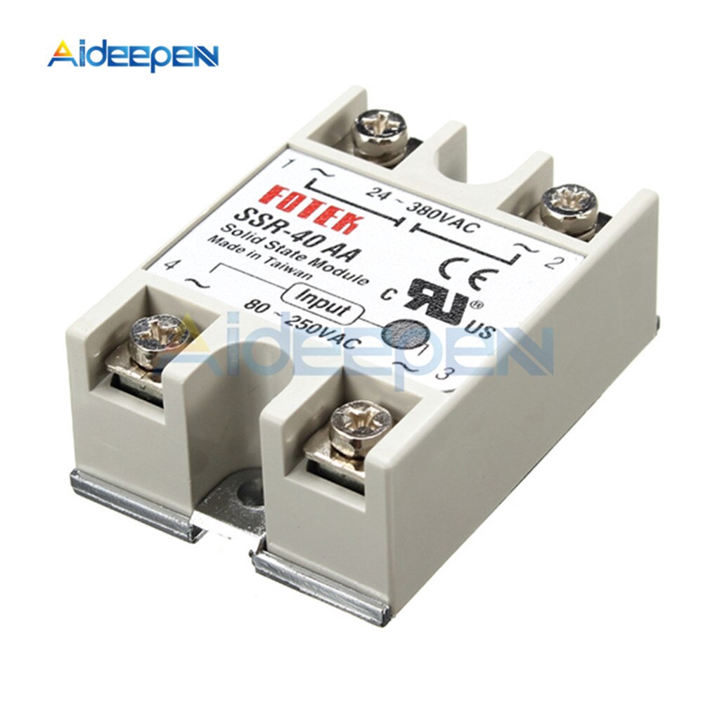 Rơ le trạng thái rắn điều khiển mạch SSR-25AA SSR-40AA 25A 40A AC 80-280V AC TO 90-480V AC SSR 25AA 40AA