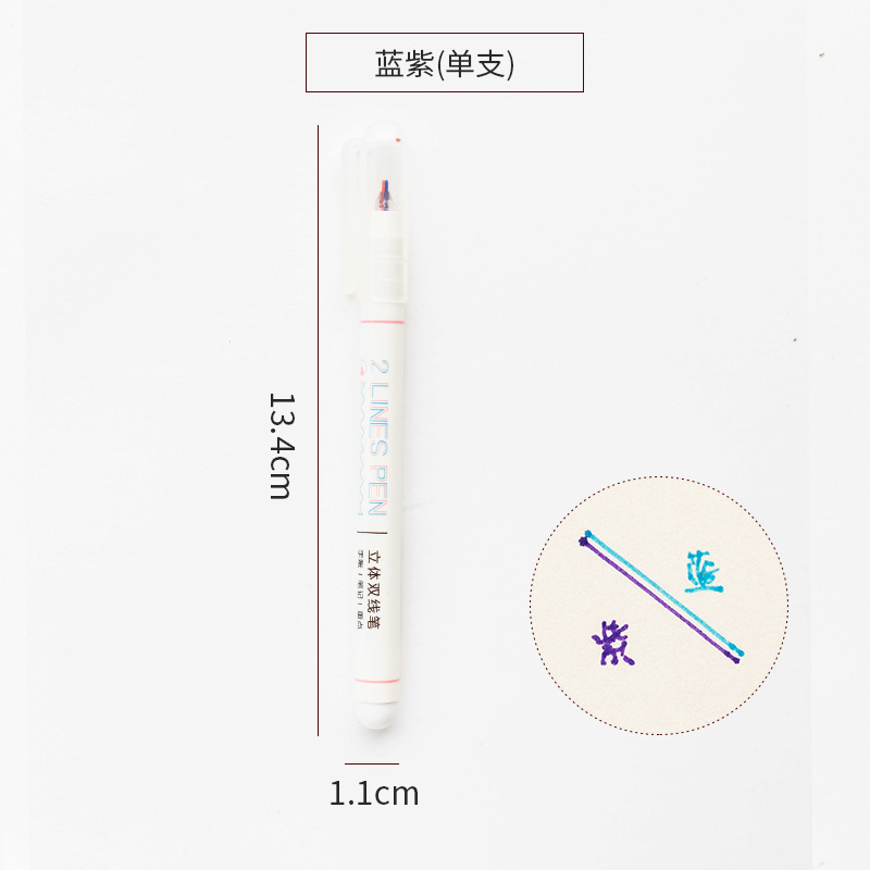 Bút mực hai ngòi 0.5mm nhiều màu sắc dễ thương tiện dụng