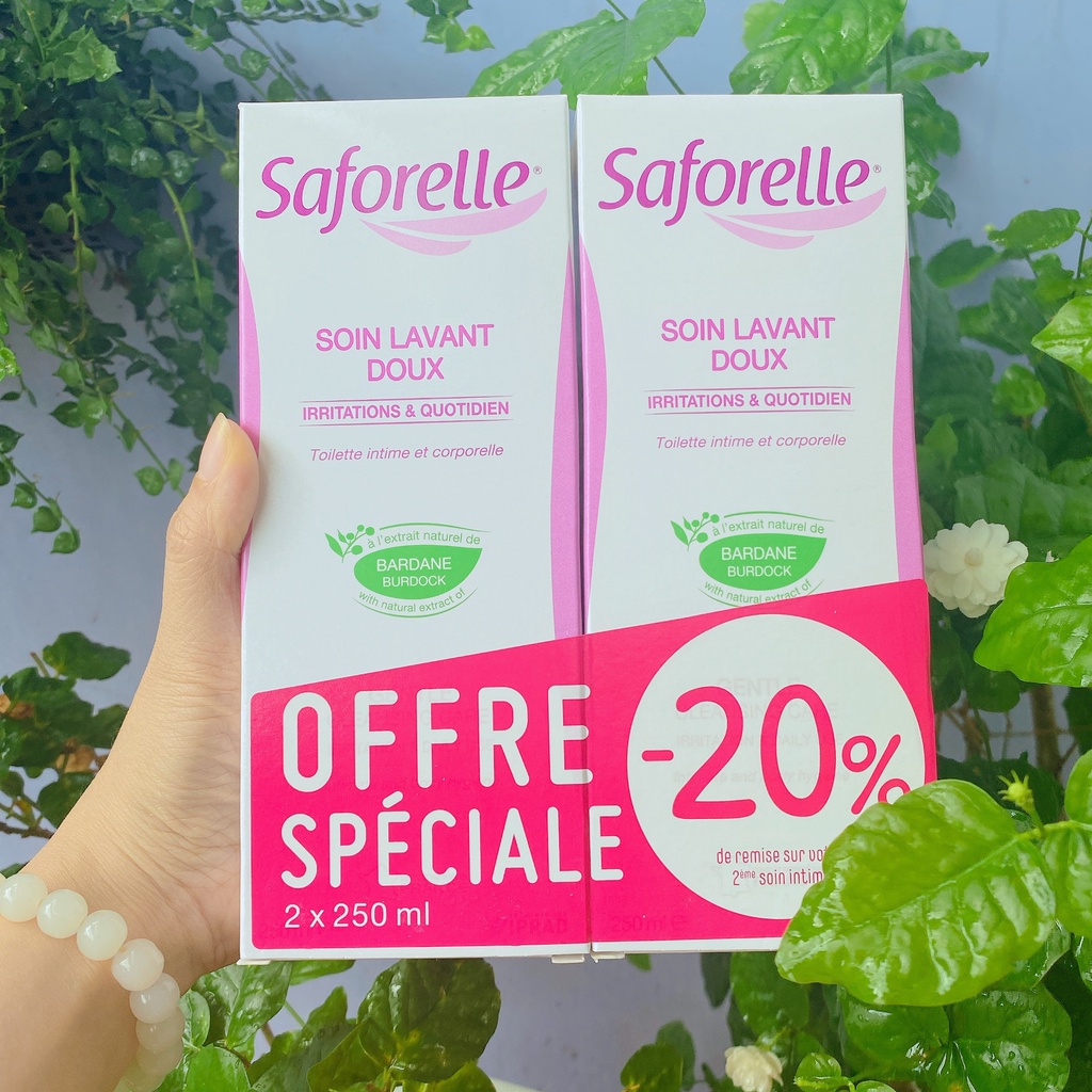 Combo Dung dịch vệ sinh phụ nữ Saforelle Soin Lavant Doux 250ml
