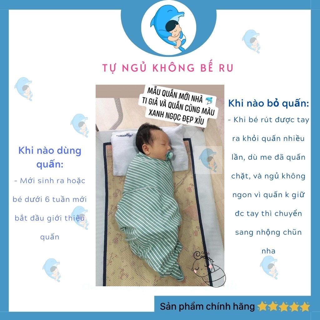 Quấn Chũn Cocoon Cho Bé Sơ Sinh Giúp Bé Ngủ Ngon Giảm Giật Mình, Giảm Quấy Khóc Chính Hãng Co Dãn 4 Chiều