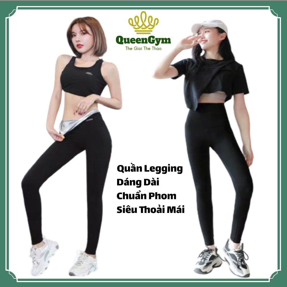 💟Quần Legging Cỡ Dài Đa Năng QueenGym 💟 Tan Mỡ Bụng Giảm Eo Thon Định Hình Nâng Mông Co Giãn Tốt