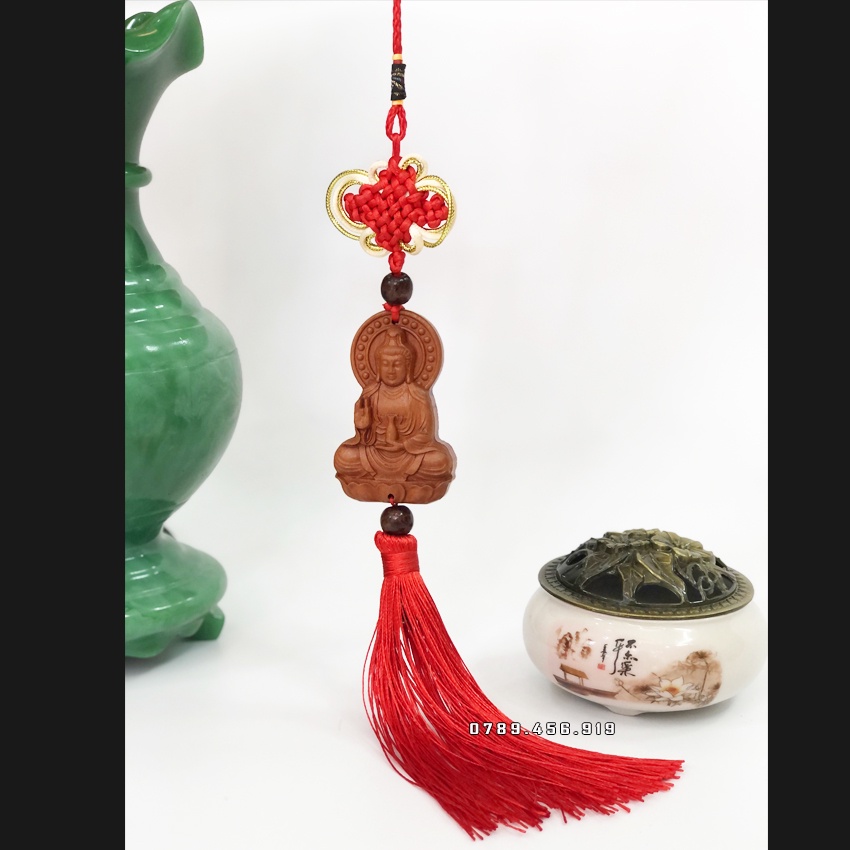 Dây Treo Tượng Phật Quan Âm Trên Xe Ô Tô Bằng Gỗ Giá Rẻ