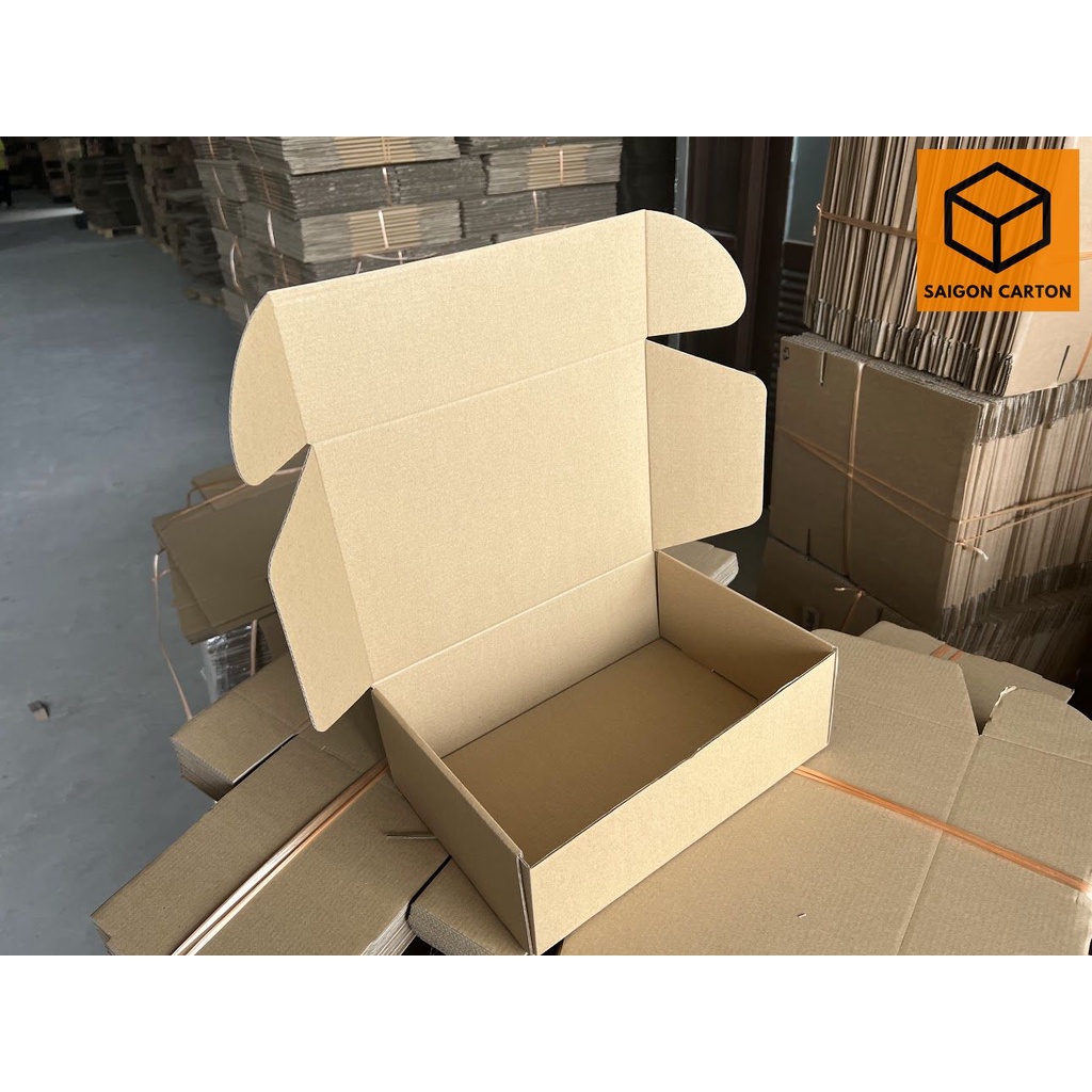 50 Hộp carton 30x20x10 nắp gài, nắp cài