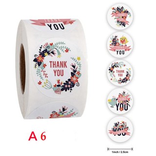 Cuộn 500 tem dán bánh handmade họa tiết hoa