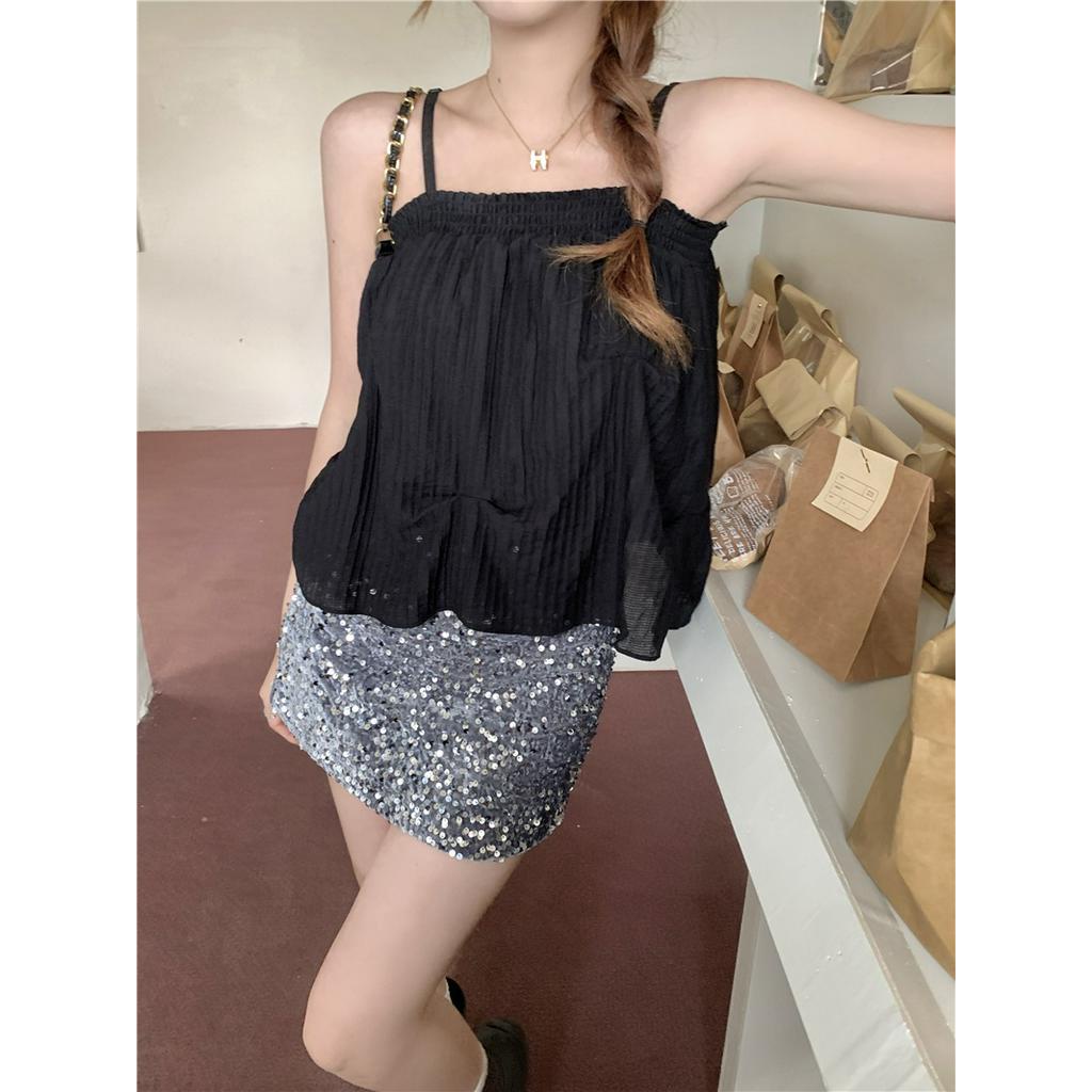 62241 Mùa Hè Phong Cách Mới Mỏng Nhìn Áo Yếm Phụ Nữ