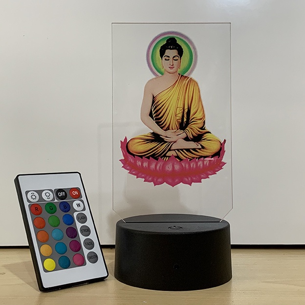Tranh thờ phật đèn led, phật adida, phật Thích Ca, Địa Tạng Vương Bồ Tát, tranh trang trí phòng thờ phật