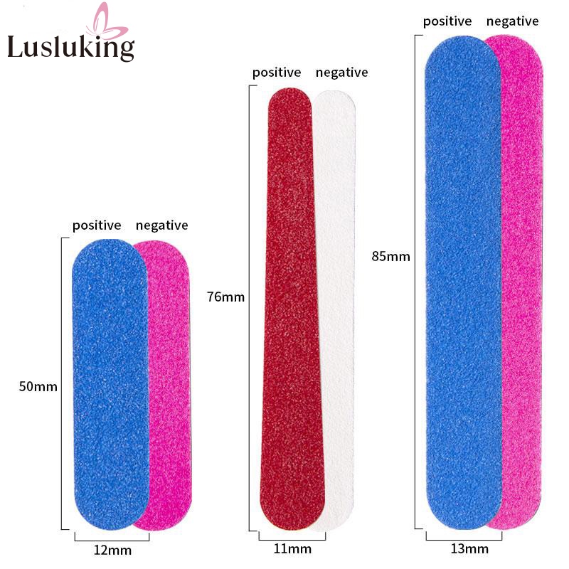 Bộ 50/100 thanh giũa móng tay LUSLUKING hai mặt 180/240