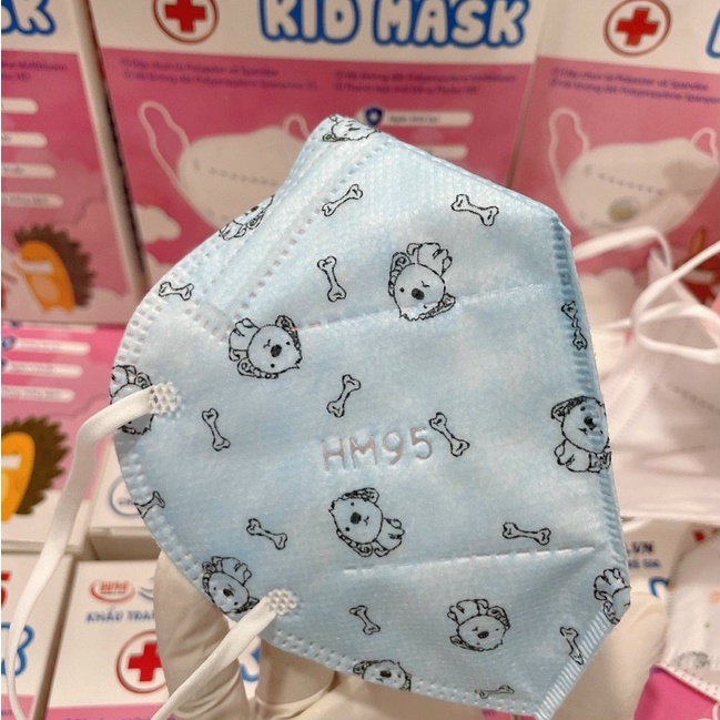 Khẩu Trang Y Tế Trẻ Em size Nhỡ (10 Cái/Hộp) HM95 Mẫu Cho Bé Trai, Bé Gái Từ 3-10 Tuổi, Khẩu Trang Hoạ Tiết Ngỗ Nghĩnh