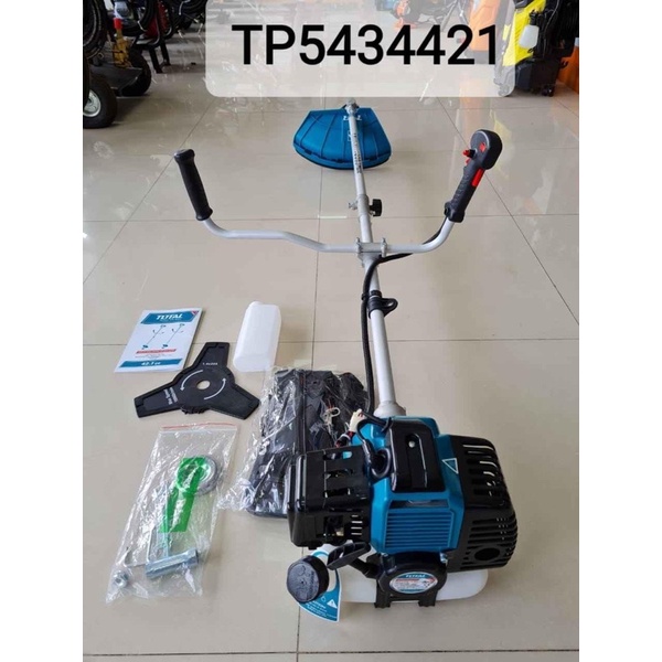 TOTAL Máy cắt cỏ dùng xăng pha nhớt kèm lưỡi cắt 2HP TP5434421 (Cam kết Chính Hãng 100%)