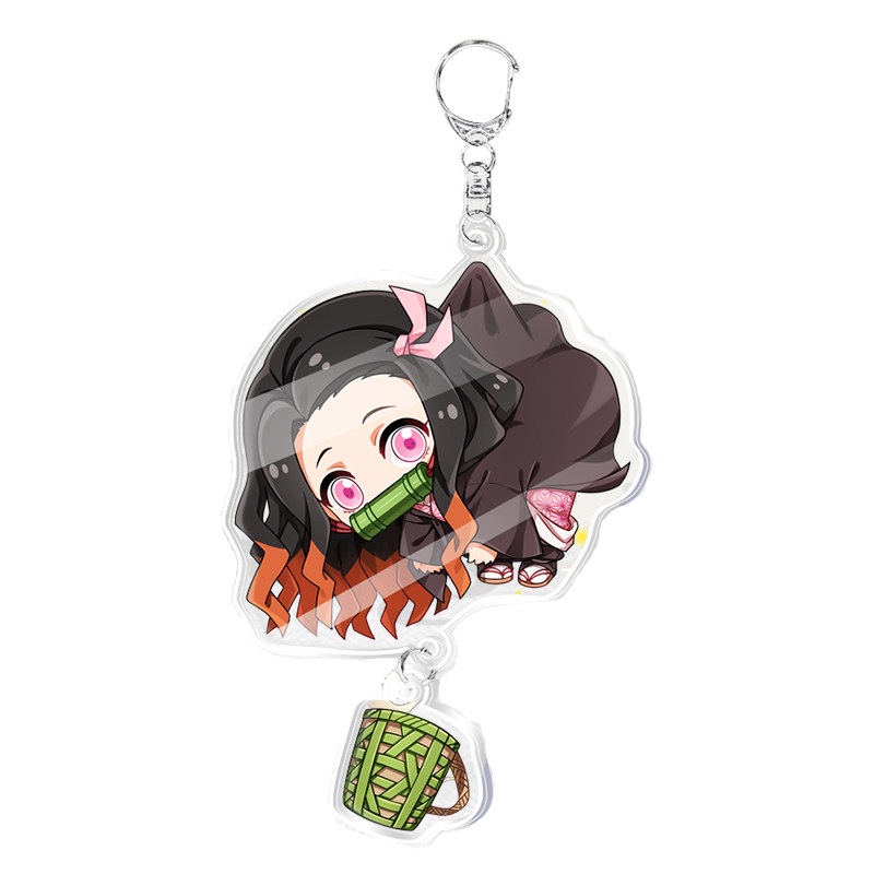 Móc khóa Anime Kimetsu no Yaiba 25k Chibi acrylic Tanjiro Zenitsu Inosuke Nezuko