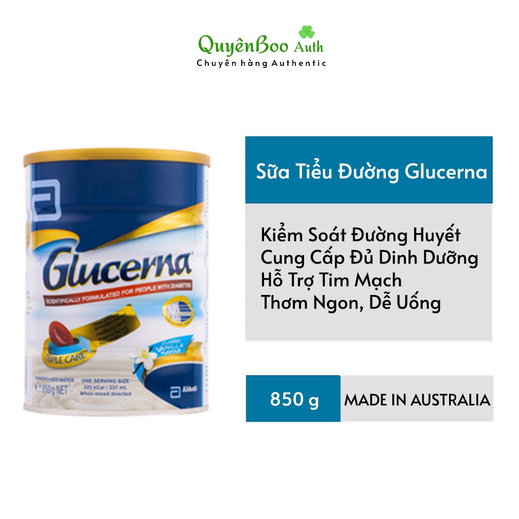 Sữa tiểu đường Glucerna 850g Úc ổn định đường huyết tốt cho sức khỏe