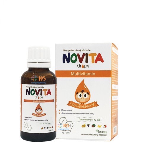 (QUÀ TẶNG) NOVITA Drop Bổ Sung Vitamin Thiết Yếu Cho Trẻ Biếng Ăn - 30ml