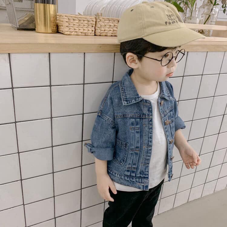 Áo khoác bò hình Mặt Cún cho bé 10-21kg