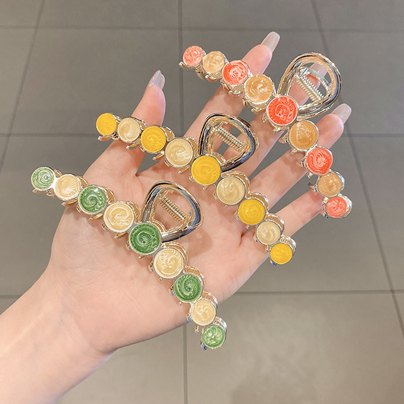 Kẹp Tóc Kim Loại Đính Đá Nhiều Màu Thời Trang Hàn Quốc