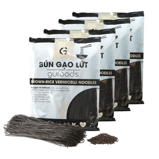 Combo 4 túi Bún gạo lứt ăn kiêng GUfoods - Giảm cân, Thực dưỡng, Eat clean