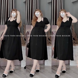 Đầm midi phối 2 dây bigsize - múp bigsize 60-100kg