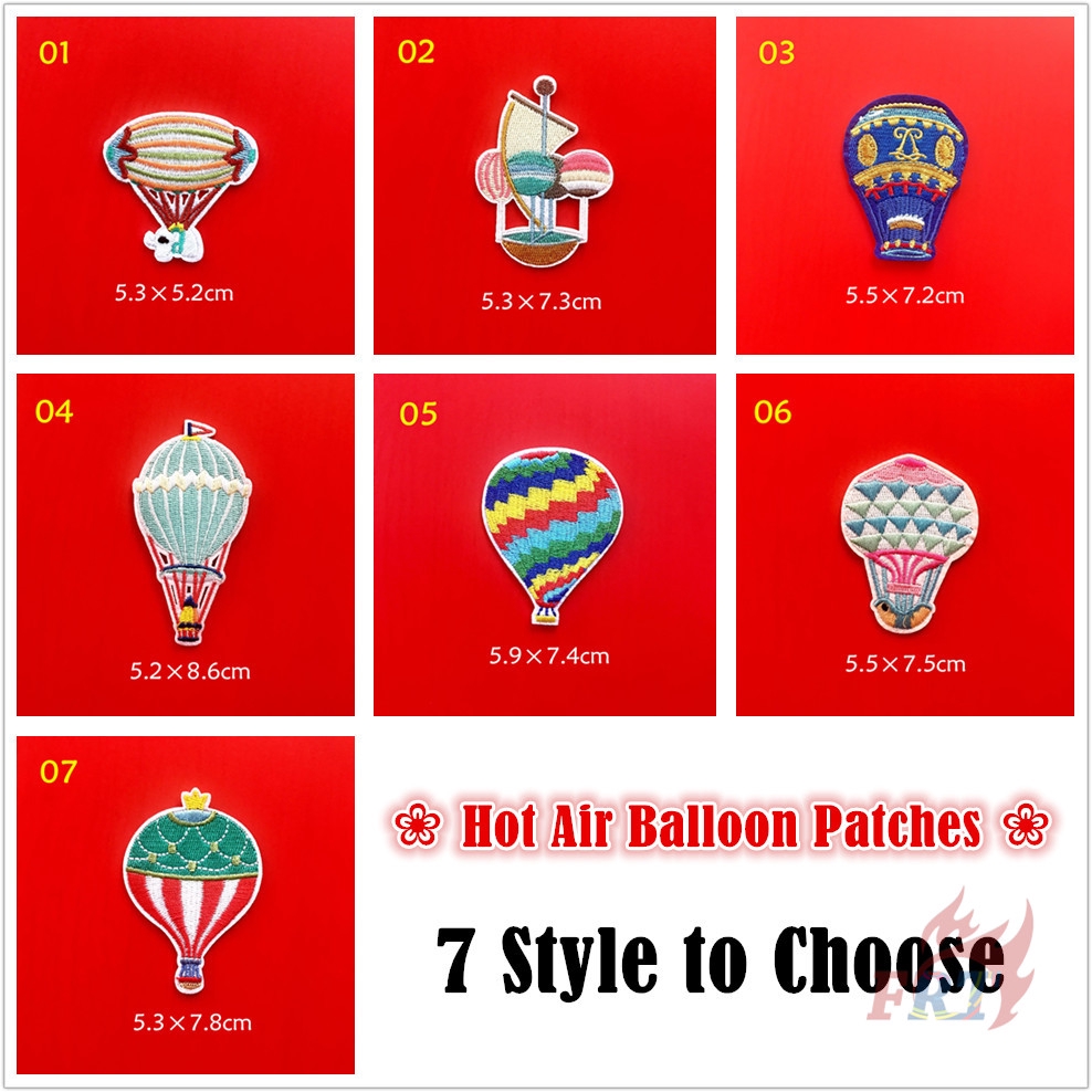 ☸ Outdoor Travel - Hot Air Balloon - Series 02 Patch ☸ 1Pc Diy Sew on Iron on Badges Patches