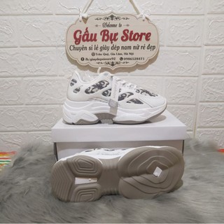 Giày Sneaker Nữ Hoạ Tiết Chìm Hot Hit