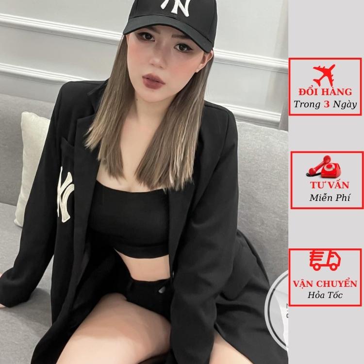 Áo khoác vest blazer nữ huy hiệu dài tay phom rộng công sở cá tính ulzzang Hàn Quốc | BigBuy360 - bigbuy360.vn