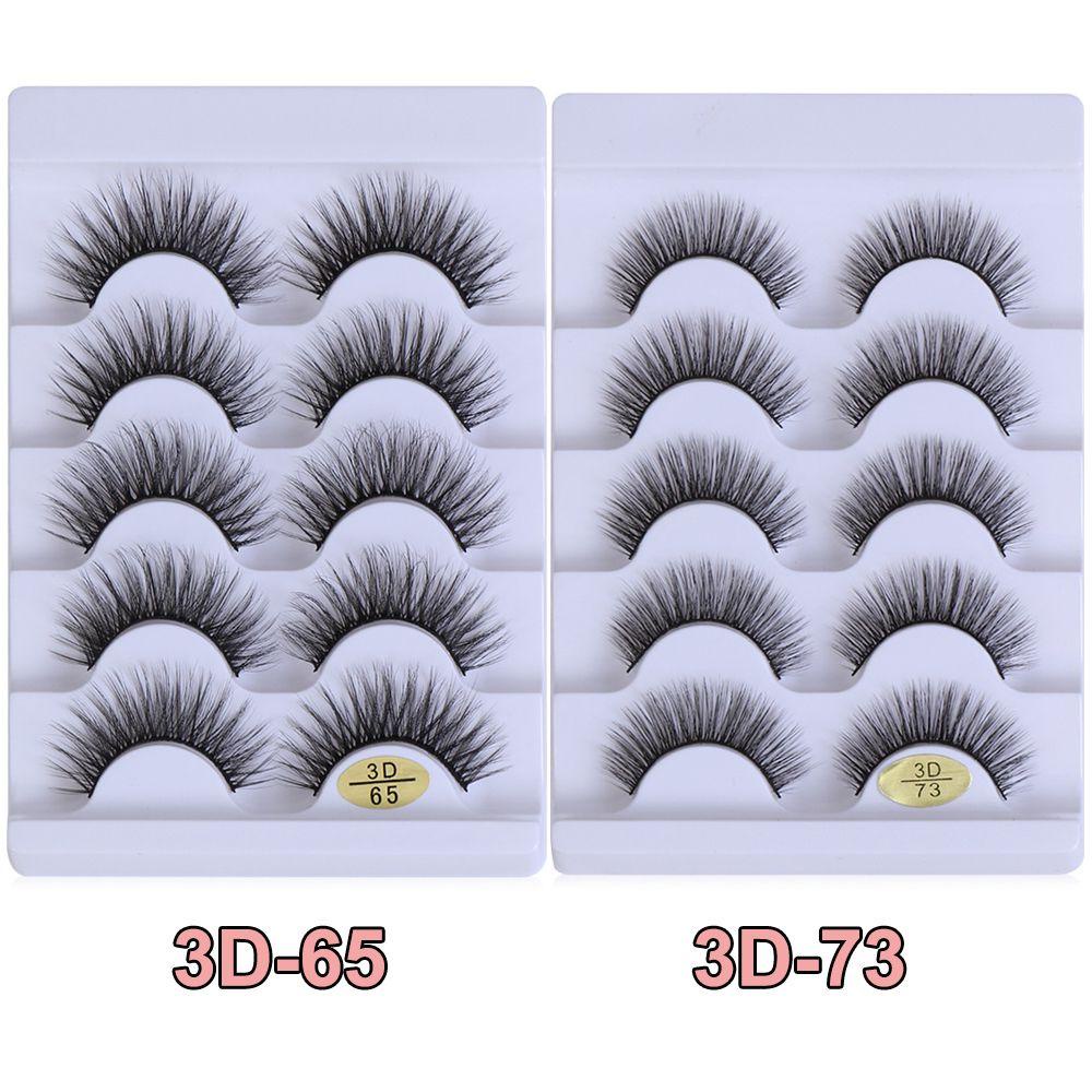 Bộ 5 Cặp Lông Mi Giả SKONHED Nhiều Lớp Tạo Hiệu Ứng Trang Điểm 3D
