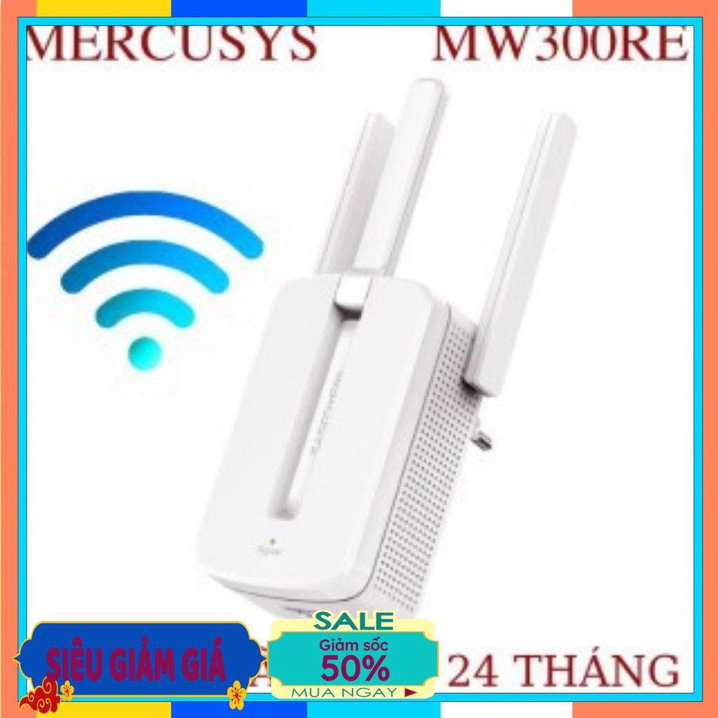 Bộ kích sóng wifi Mercusys MW300re 3 râu cực mạnh,Kich wifi,cục hút wifi,kích sóng wifi