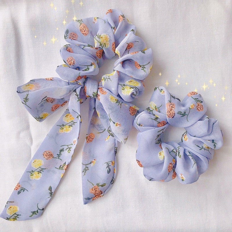 BOW SCRUNCHIE - dây buộc tóc voan hoa nàng thơ🧚🏻‍♀️