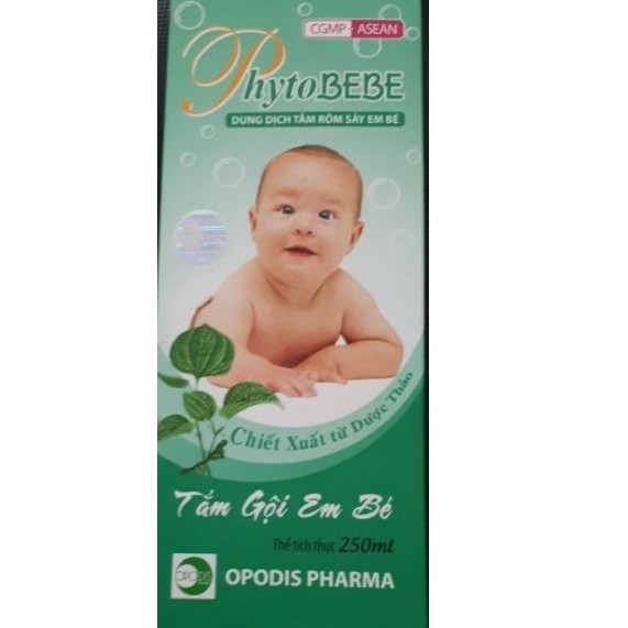 Dung Dịch Tắm Rôm Sảy Em Bé PhytoBeBe (250ml)