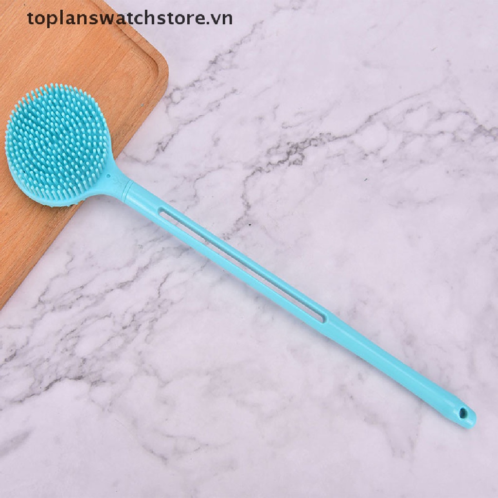 Bàn Chải Silicon Cán Dài Chà Lưng Khi Tắm Tiện Dụng