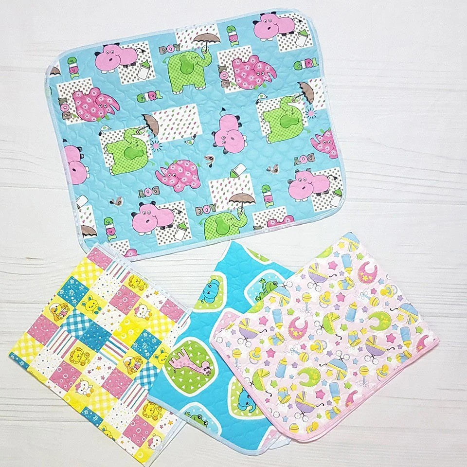Tấm lót chống thấm cho trẻ sơ sinh, chiếu lót cho bé nắm kích thước 60 x80cm
