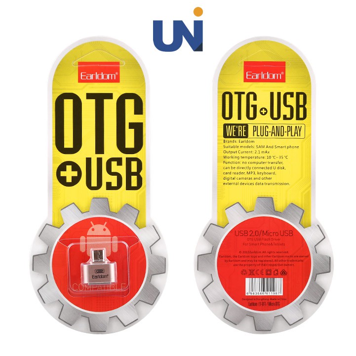 Jack Chuyển Đổi - Cáp Chuyển OTG Micro Sang Cổng USB Earldom OT01 Cho Điện Thoại SamSung Xiaomi Android